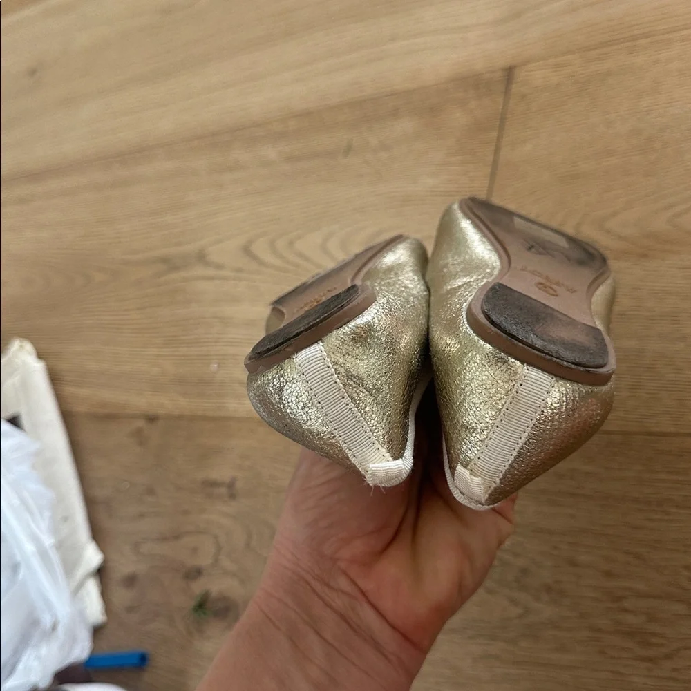 J. Crew Crewcuts Girls' metallic gold Shimmering Ballet Flats 1